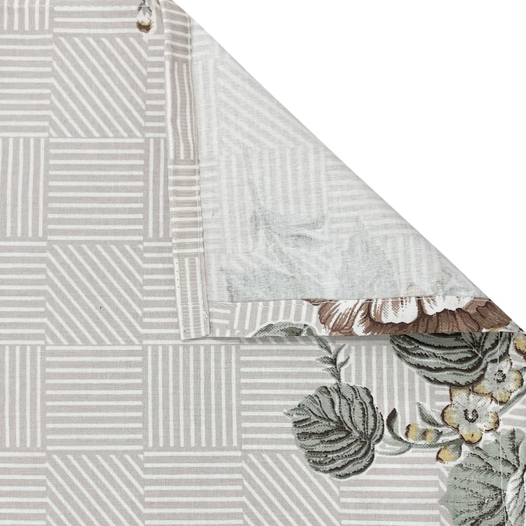 SWAYAM Ananda Cotton Floral Print 210TC 3Pcs King Fitted Bedsheet Set