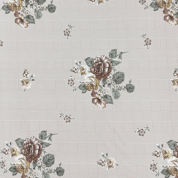 SWAYAM Ananda Cotton Floral Print 210TC 3Pcs King Fitted Bedsheet Set
