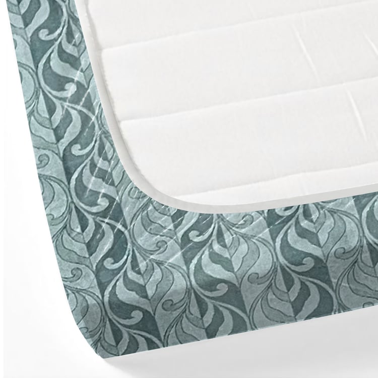 SWAYAM Ananda Cotton Printed 210TC 3Pcs King Fitted Bedsheet Set