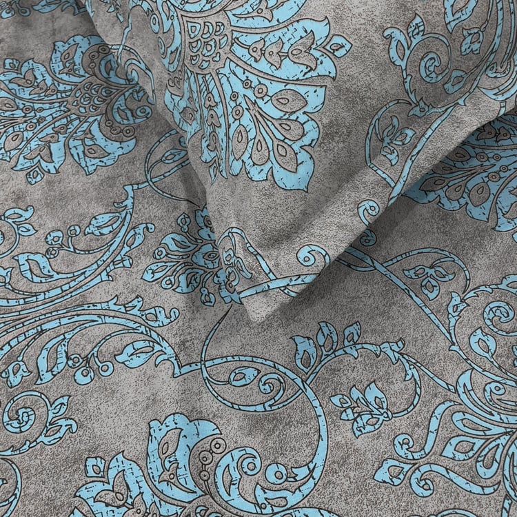 SWAYAM Ananda Cotton Printed 210TC 3Pcs King Fitted Bedsheet Set