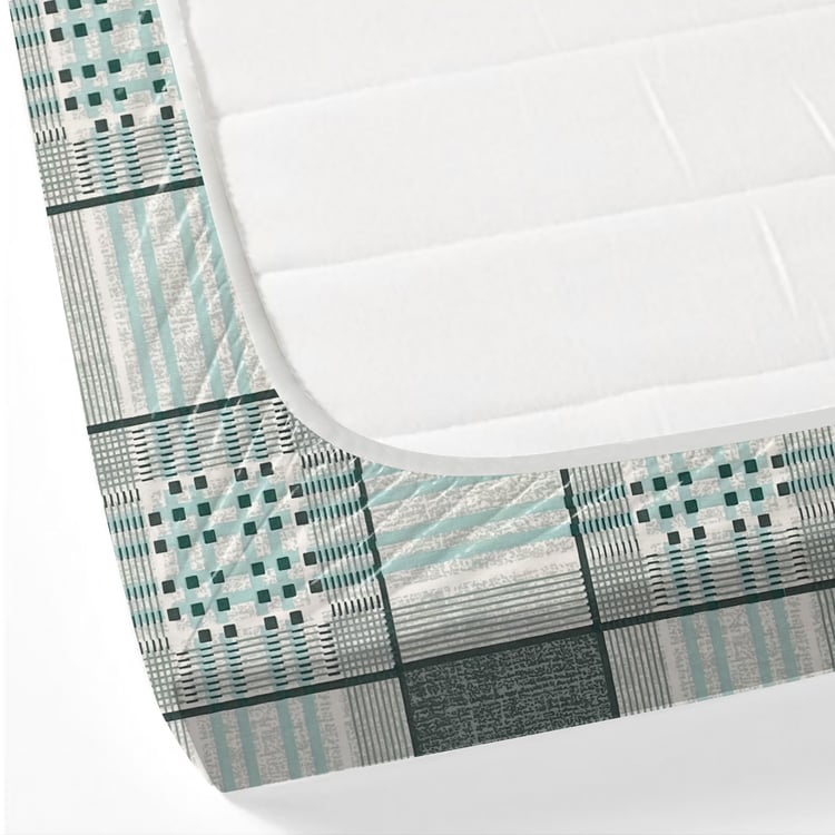 SWAYAM Ananda Cotton Printed 210TC 3Pcs King Fitted Bedsheet Set