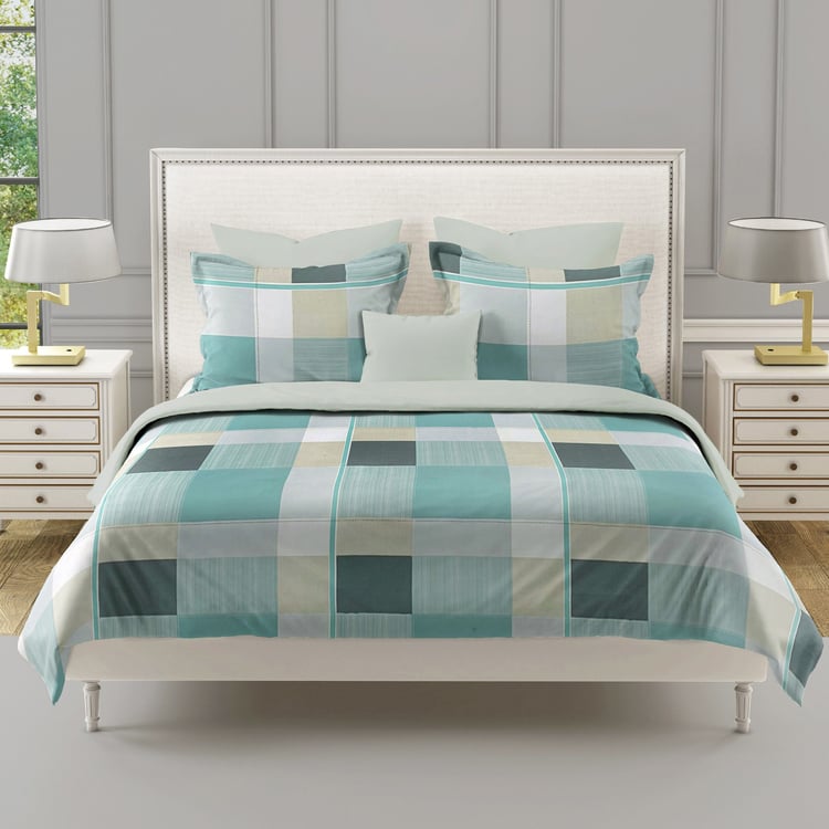 SWAYAM Ananda Cotton Printed 210TC 3Pcs King Fitted Bedsheet Set
