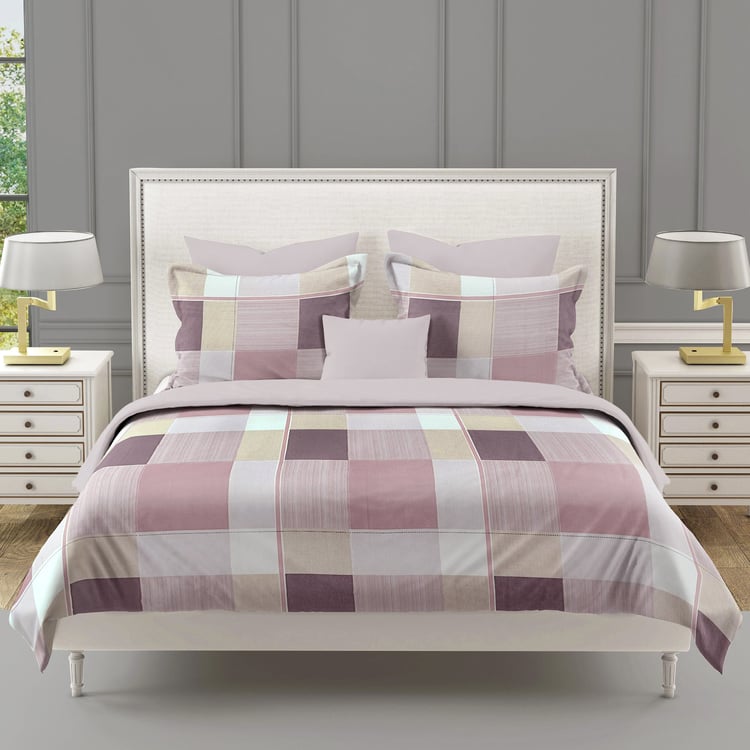 SWAYAM Ananda Cotton Printed 210TC 3Pcs King Fitted Bedsheet Set