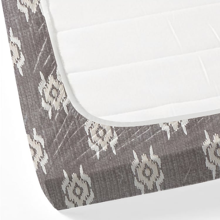 SWAYAM Ananda Cotton Printed 210TC 3Pcs King Fitted Bedsheet Set