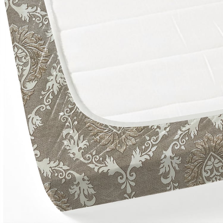 SWAYAM Ananda Cotton Printed 210TC 3Pcs King Fitted Bedsheet Set