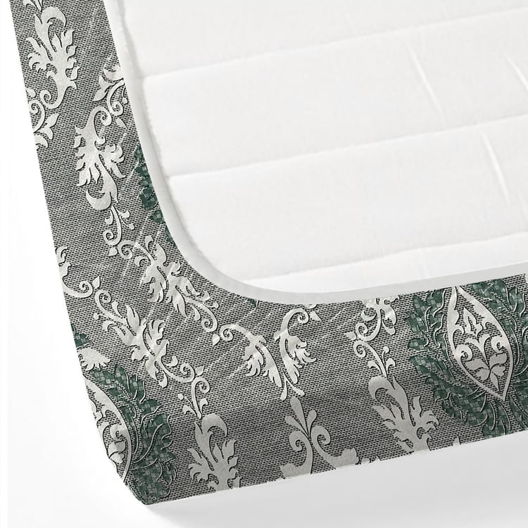 SWAYAM Ananda Cotton Printed 210TC 3Pcs King Fitted Bedsheet Set