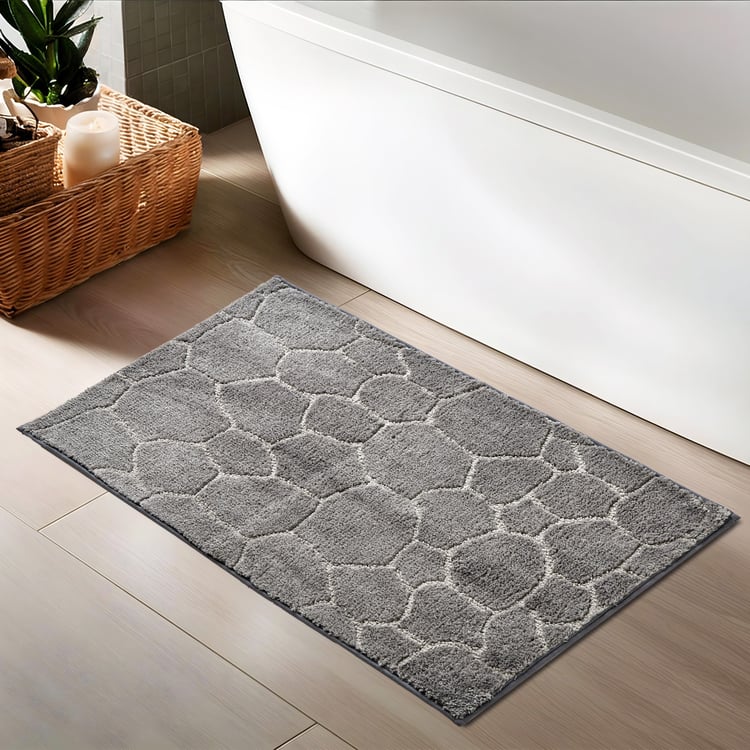 Berlin Pebble Print Anti-Slip Bath Mat - 75x50cm