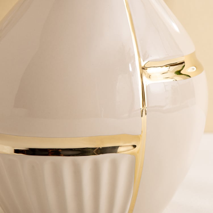 Canova Opt Aviora Ceramic Ribbed Vase - Small