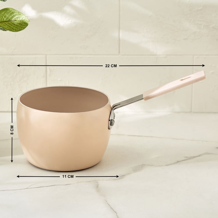 Chefs Pride Swaly Aluminium Non Stick Milk Pan - 600ml