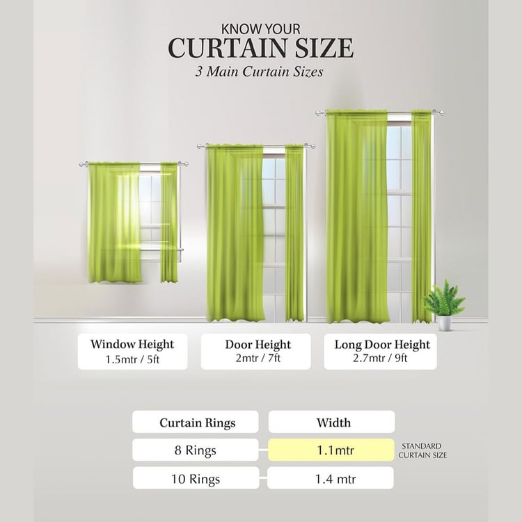 CORTINA Set of 2 Printed Light Filtering Door Curtains - 7ft