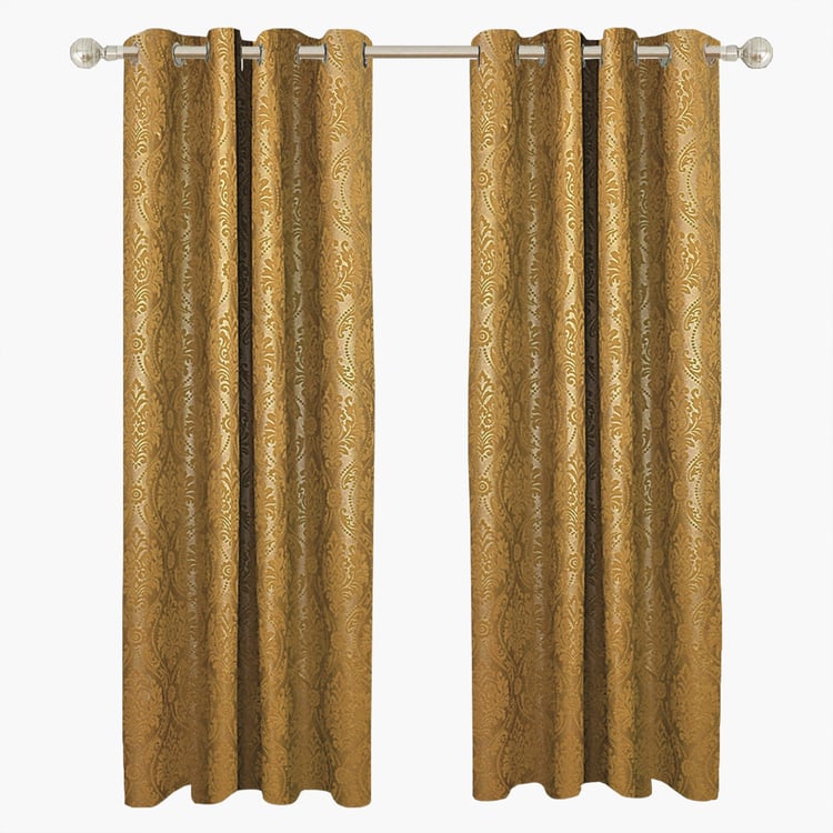 CORTINA Set of 2 Printed Light Filtering Door Curtains - 7ft