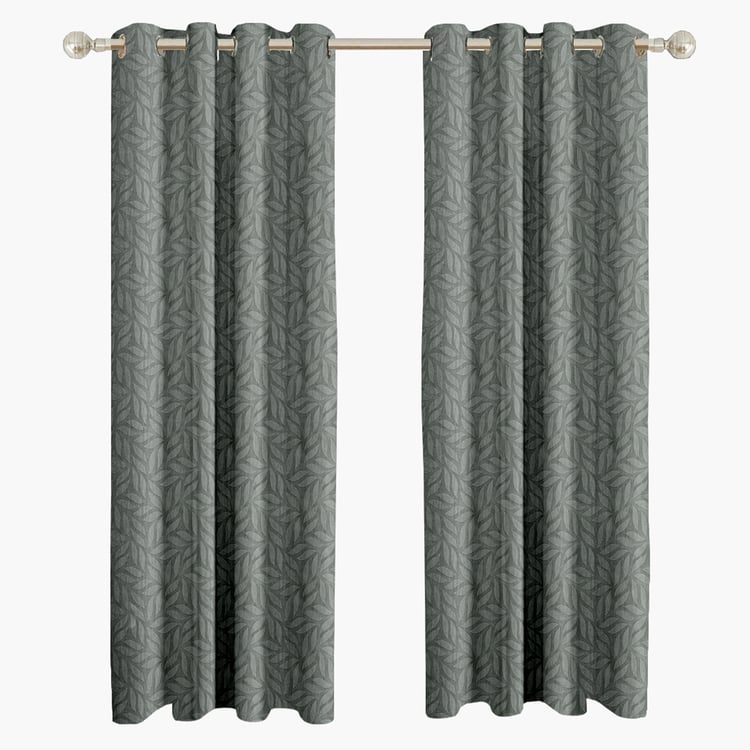 CORTINA Set of 2 Printed Light Filtering Door Curtains - 7ft