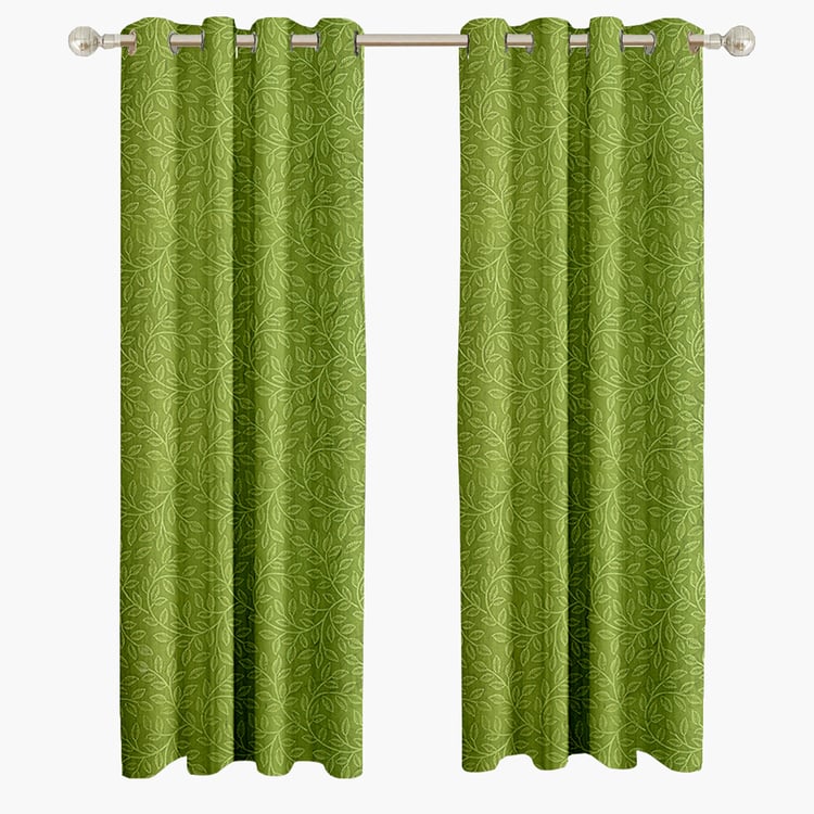 CORTINA Set of 2 Printed Light Filtering Door Curtains - 7ft