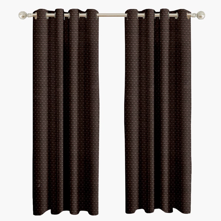 CORTINA Set of 2 Printed Light Filtering Door Curtains - 7ft