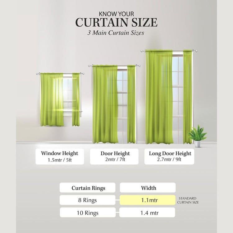 CORTINA Set of 2 Printed Light Filtering Door Curtains - 7ft