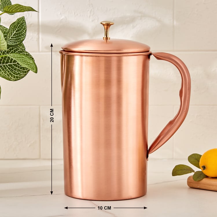 Infinity Cuivre Copper Jug with Lid - 2L