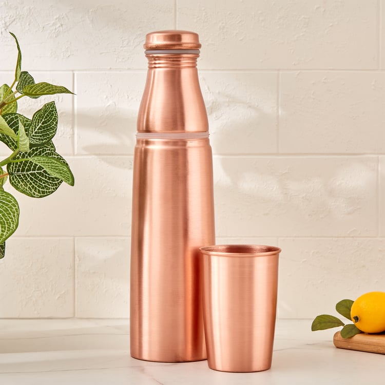 Infinity Cuivre Copper Water Bottle with Tumbler - 950ml