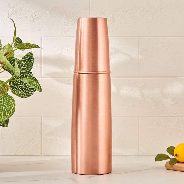 Infinity Cuivre Copper Water Bottle with Tumbler - 950ml