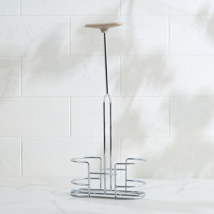 Pamolive Drizzle Set of 2 Glass Oil Dispenser with Metal Stand - 350ml