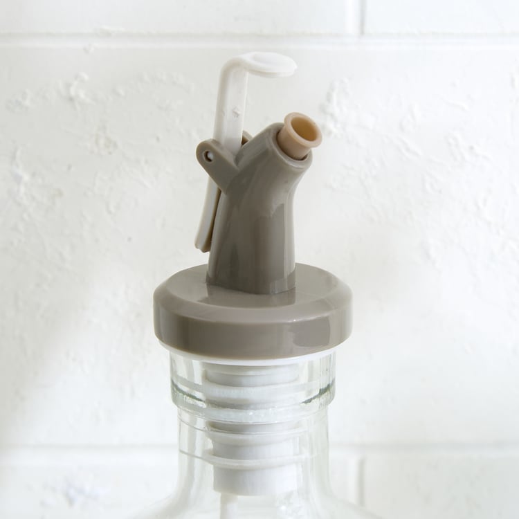 Pamolive Drizzle Set of 2 Glass Oil Dispenser with Metal Stand - 350ml