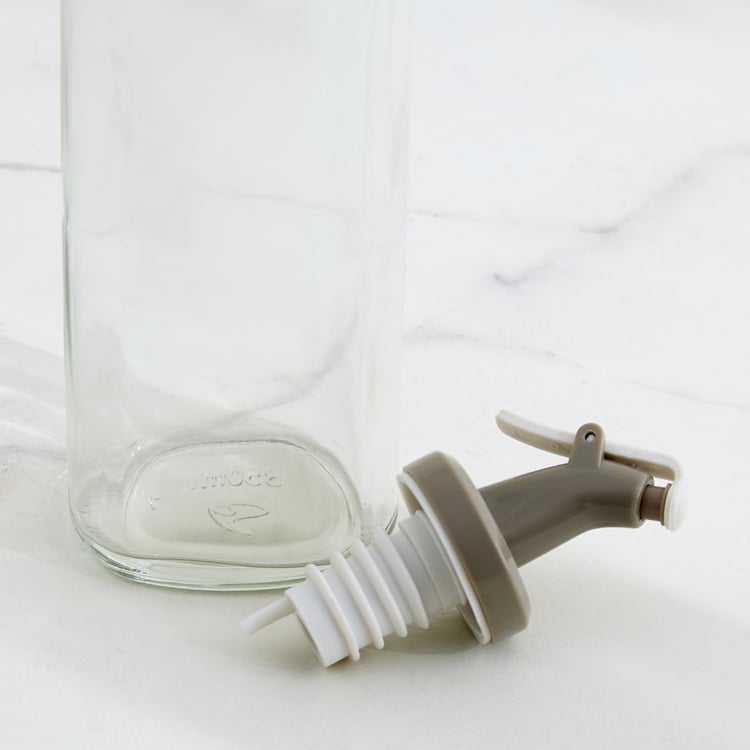 Pamolive Drizzle Set of 2 Glass Oil Dispenser with Metal Stand - 350ml