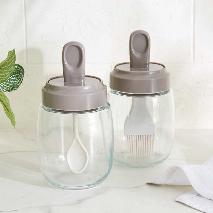 Pamolive Meridian Glass Oil Bottle with Drip Brush - 290ml