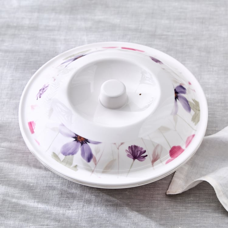 Meadows Mystic Garden Melamine Printed Serving Bowl with Lid - 1.4L