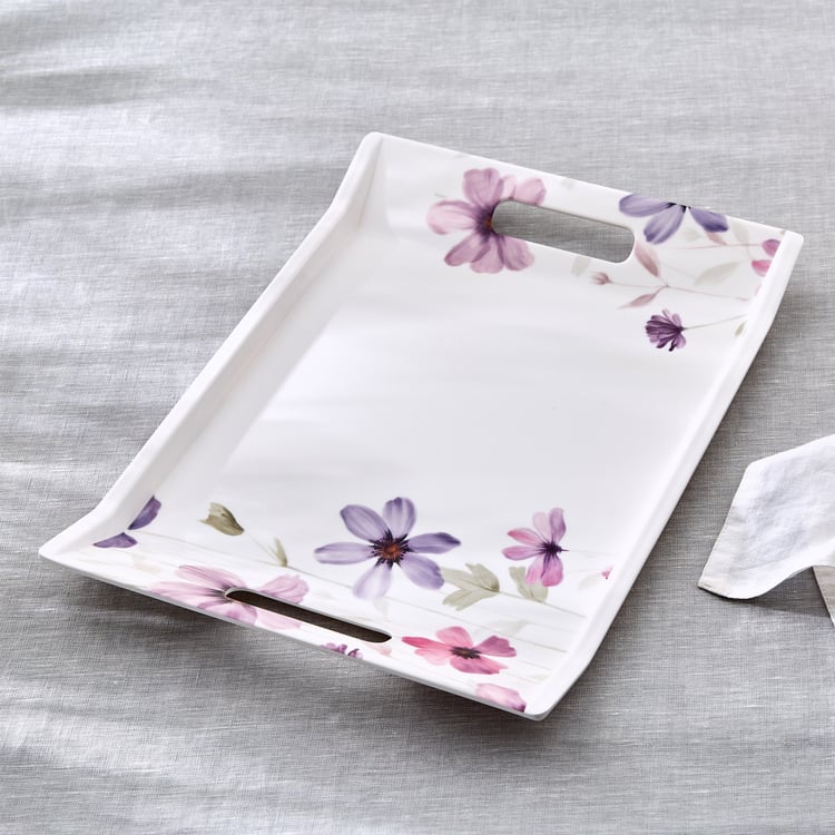 Meadows Mystic Garden Melamine Printed Serving Tray - 38x27cm