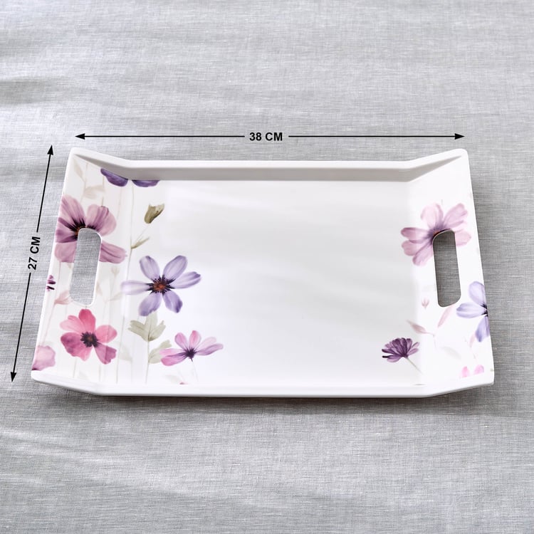 Meadows Mystic Garden Melamine Printed Serving Tray - 38x27cm