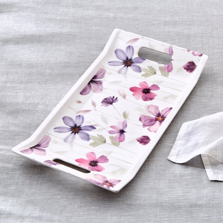 Meadows Mystic Garden Melamine Printed Serving Tray - 38x20cm