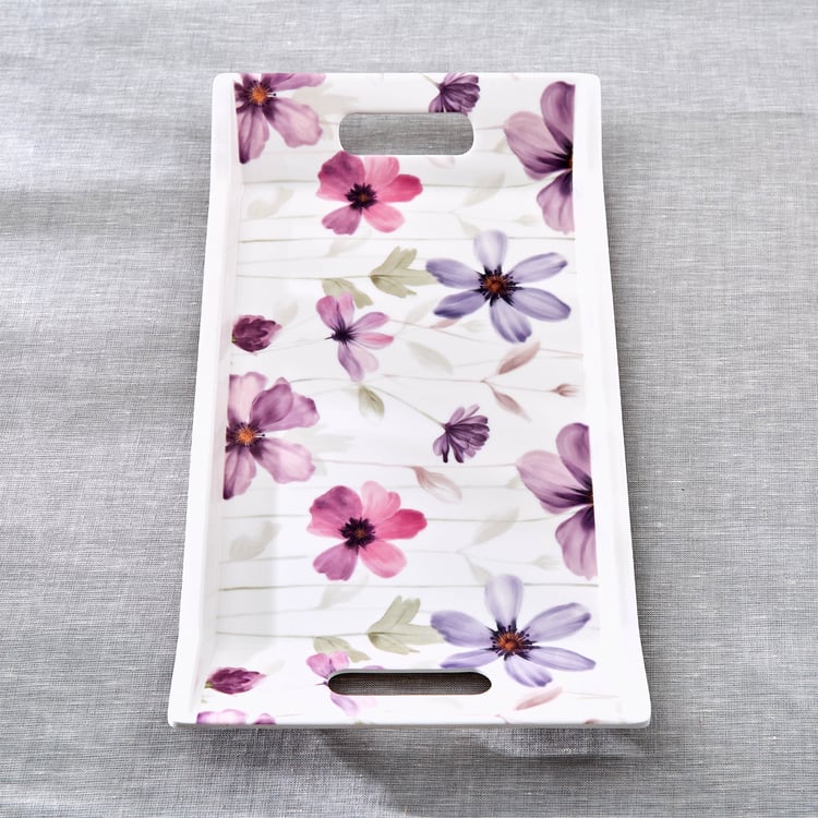 Meadows Mystic Garden Melamine Printed Serving Tray - 38x20cm