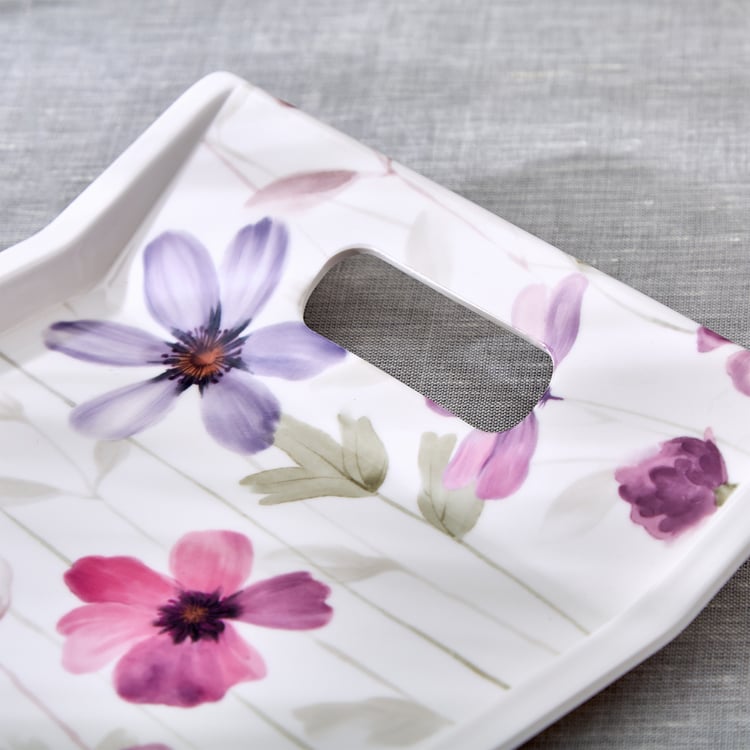 Meadows Mystic Garden Melamine Printed Serving Tray - 38x20cm