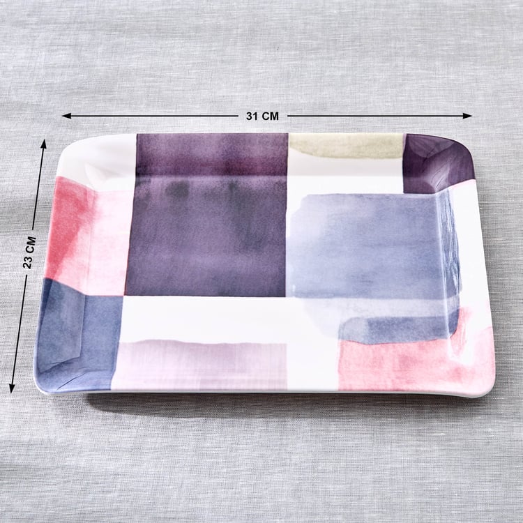 Meadows Mystic Garden Melamine Printed Serving Tray - 31x23cm