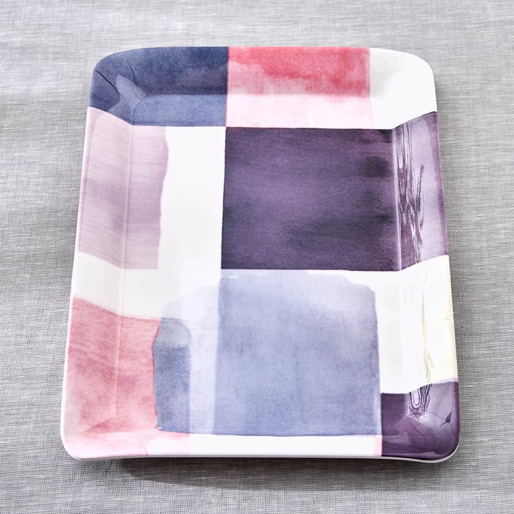 Meadows Mystic Garden Melamine Printed Serving Tray - 31x23cm
