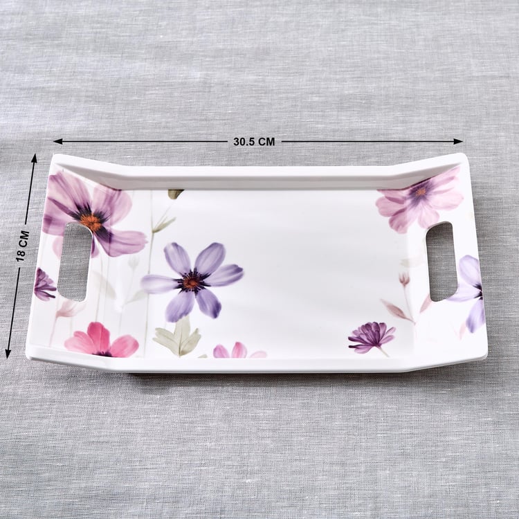 Meadows Mystic Garden Melamine Printed Serving Tray - 30.5x18cm