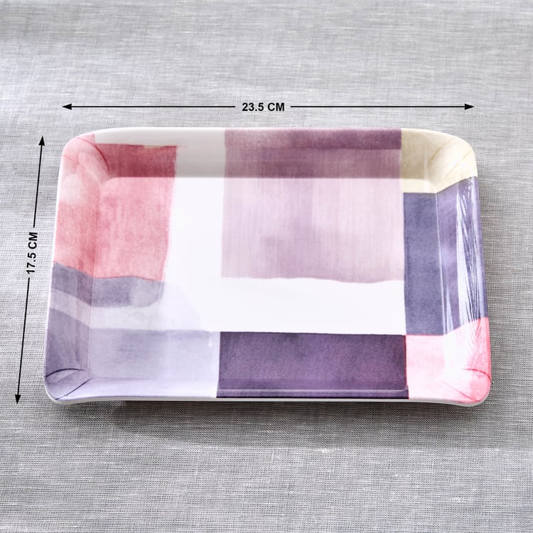 Meadows Mystic Garden Melamine Printed Serving Tray - 23.5x17.5cm
