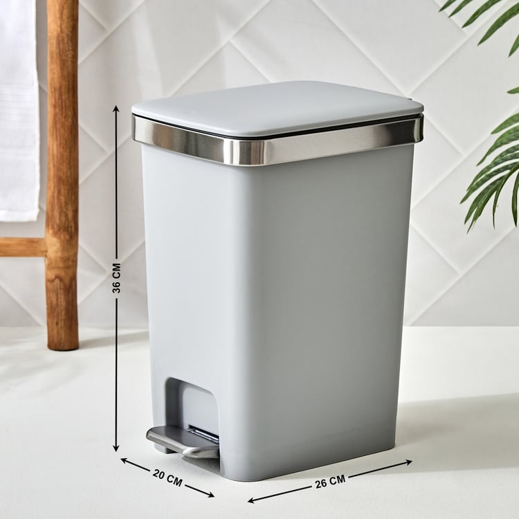 Sedona Nicole Polypropylene Pedal and Push Waste Bin - 10L