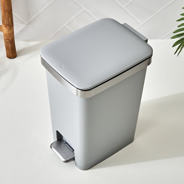 Sedona Nicole Polypropylene Pedal and Push Waste Bin - 10L