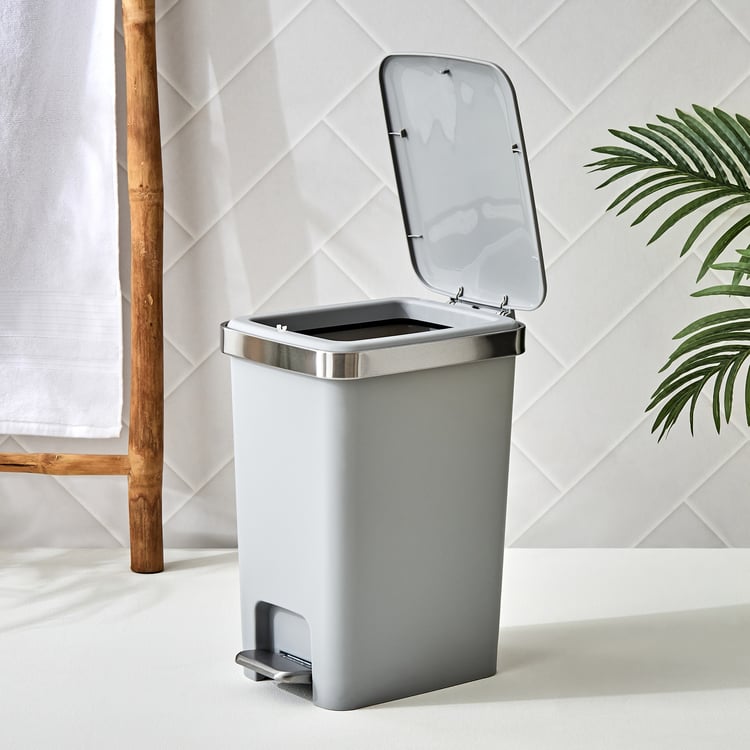 Sedona Nicole Polypropylene Pedal and Push Waste Bin - 10L