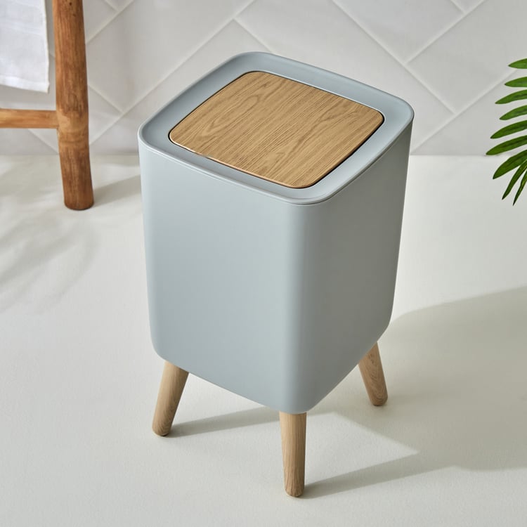 Sedona Roche Polypropylene Push Waste Bin with Stand - 10L