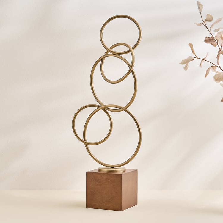 Driftwood Metal Link Table Accent