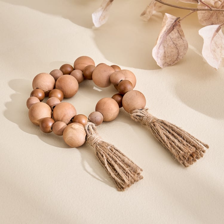 Fawn Wooden Beaded Table Accent