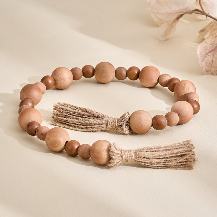 Fawn Wooden Beaded Table Accent