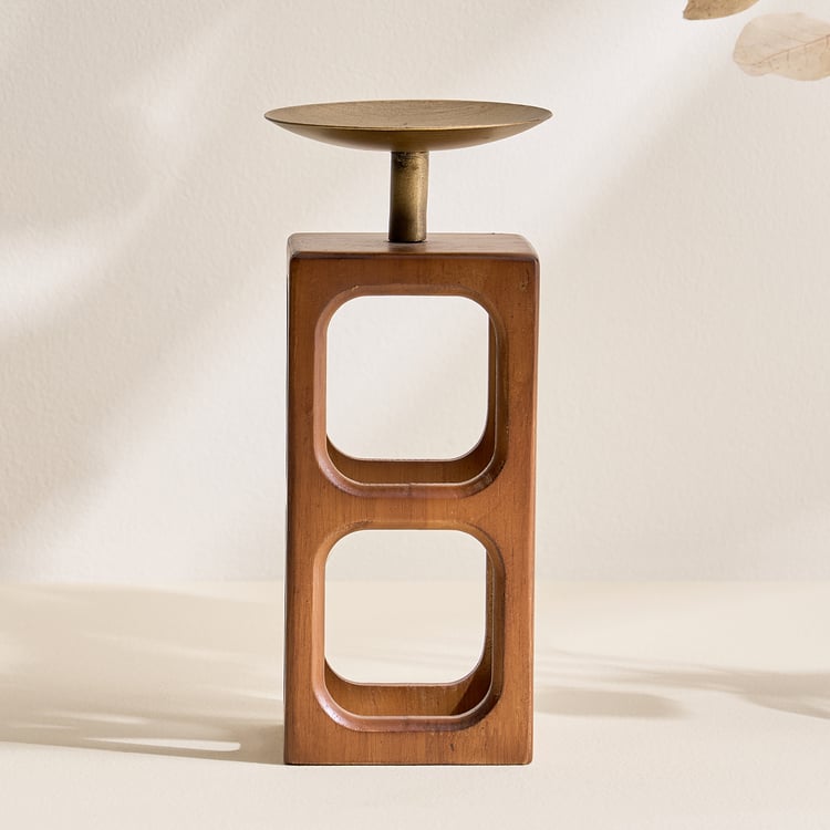 Driftwood Wooden Candle Holder - Small