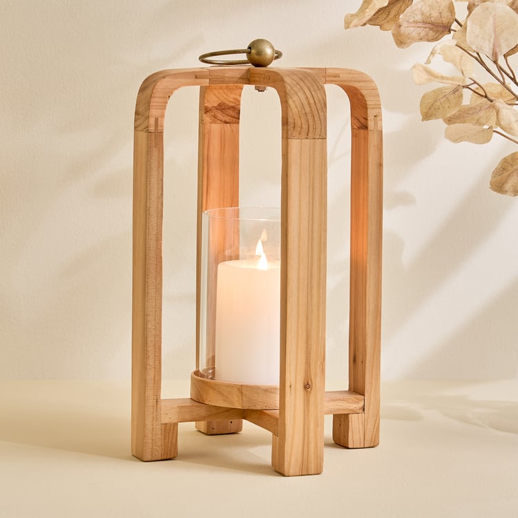 Driftwood Wooden Lantern - Large
