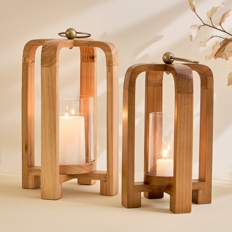 Driftwood Wooden Lantern - Large