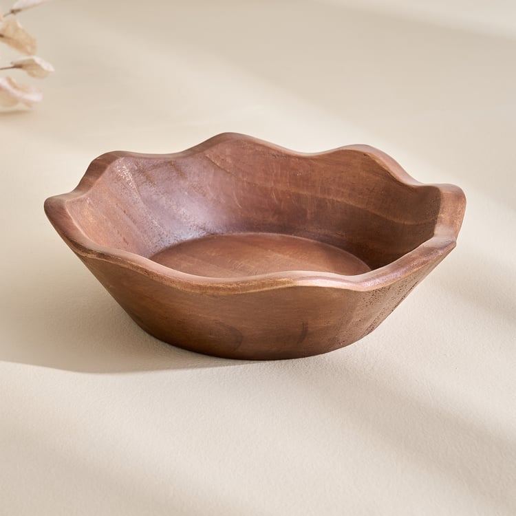 Fawn Wooden Decorative Bowl