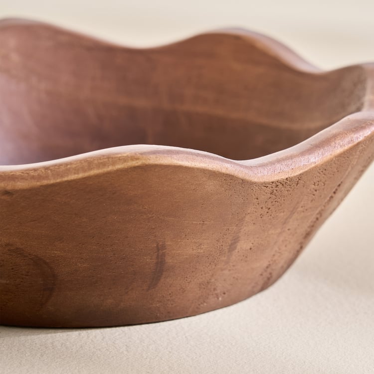 Fawn Wooden Decorative Bowl