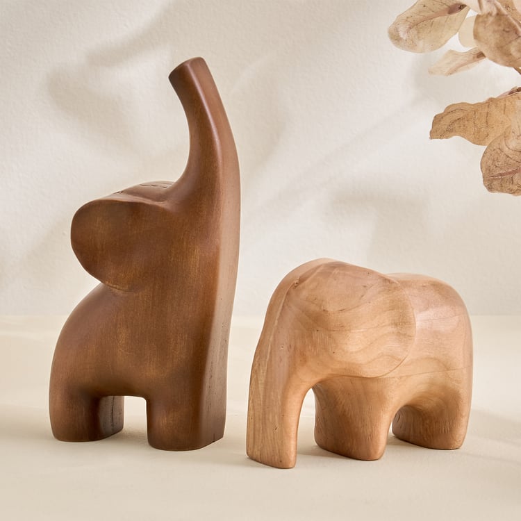Driftwood Wooden Elephant Figurine