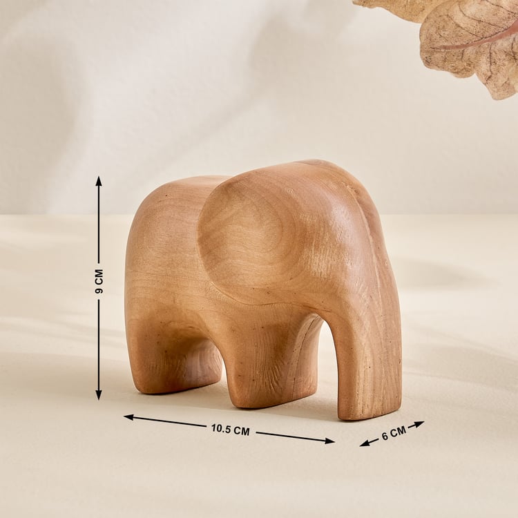 Driftwood Wooden Elephant Figurine